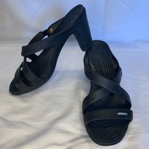 Womens Black Heel Crocs